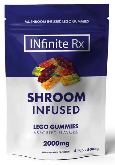 Buy INfinite Rx Shroom Infused Block Gummies Edibles UK (4pcs X 500mg)