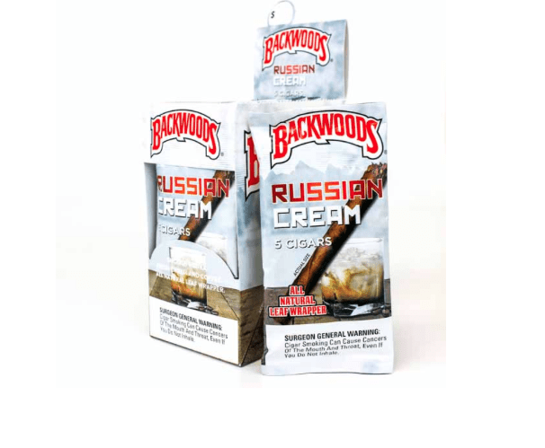 BACKWOODS RUSSIAN CREAM CIGARS 8 PACKS OF 5 (40 COUNT)